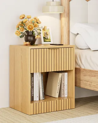 Productafbeelding van Houten nachttafel met lade voor kinderen