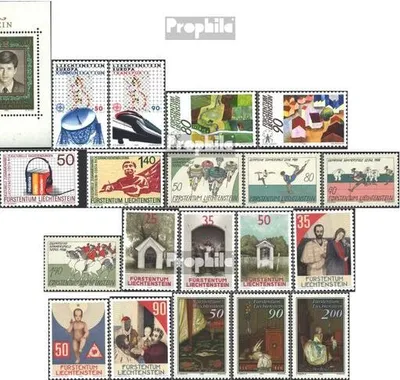 Produktbild von Briefmarken Liechtenstein 1988 Mi 937-959 (kompl.Ausg.) Jahrgang 1988 komplett gestempelt Europamarken