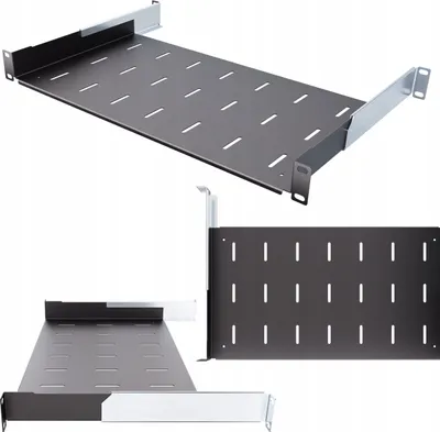 Produktbild von Stalflex Server Fachboden 19 Zoll 1HE 250-410mm - Serverschrank Hergestellt