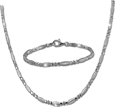 Image de SilberDream Collier Bracelet Femme Argent Sterling Zirconia Ensemble de bijoux D2SDS458W
