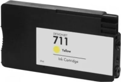 Productafbeelding van Drukpatronen compatibel met HP 711 geel - CZ132A voor DesignJet T120, T125, T130, T520, T525, T530 24 Inch + 36 Inch