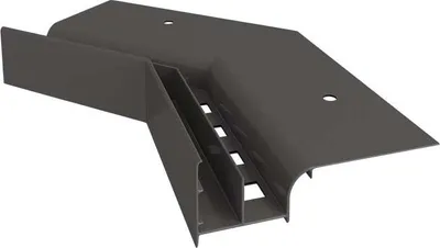 Immagine prodotto di Profilo di grondaia in alluminio Renoplast W20 pavimento di ventilazione, grezzo interno 135°, grafite