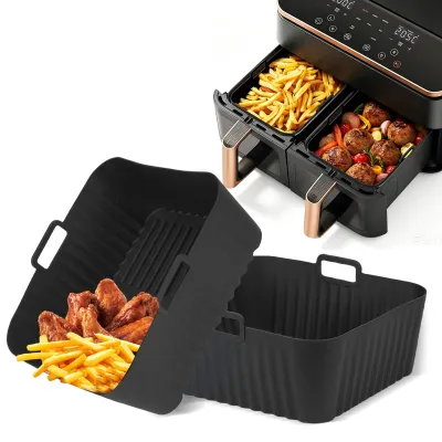 2er-Set Silikonformen für Heißluftfritteuse 8,5 L, antihaftbeschichtet