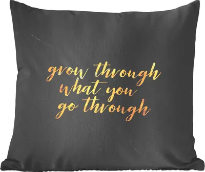 Produktbild von MuchoWow® Zierkissen Sofakissen Wohnzimmer Dekokissen 50x50 cm Zitate - Motivation - Gold - Marmor - Komfort - Sofakissen