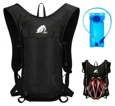 Productafbeelding van Fietsrugzak 10 l, 2 l drinkzak, helmnet, voor fietsen, zwart