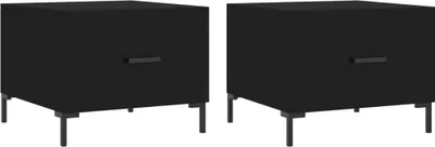 Produktbild von vidaXL Couchtische 2 Stk. Schwarz 50x50x40 cm Holzwerkstoff
