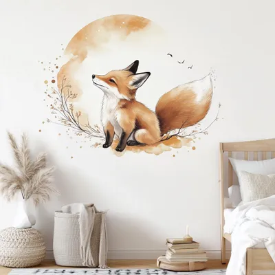 Produktbild von Decords Wandtattoo – niedlicher Fuchs für das Kinderzimmer, 160 cm