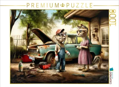 Produktbild von CALVENDO Puzzle Tierischer Werkstattbesuch | 1000 Teile Lege-Größe 64x48cm Foto-Puzzle für glückliche Stunden