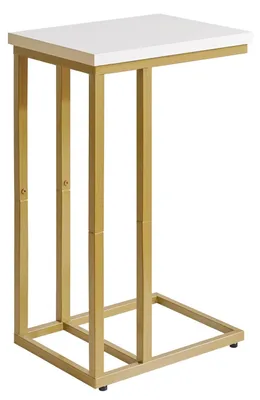 Image de Omgoods - Table d'appoint en forme de C, simple et moderne, idéale pour les petits espaces