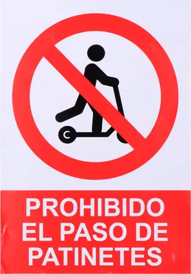 Productafbeelding van Cartel Normaluz. Toegang met een scooter is verboden. Vinyl, 21 x 30 cm