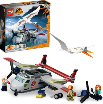 Zdjęcie produktu dla LEGO 76947 Jurassic World Quetzalcoatlus: nalot na samolot, zabawka dinozaura z figurkami, prezent dla dzieci w wieku 7+ lat