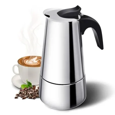 Produktbild von Godmorn Espressokocher 6 Tassen (300 ml), Moka Pot für Herd & Induktion, Italienischer Espresso-Kocher mit Sicherheitsventil