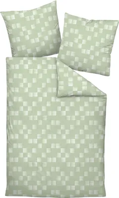 Produktbild von Janine Interlock Feinjersey Bettwäsche Carmen S in 155x220 + 80x80 cm 55120-06 lindgrün