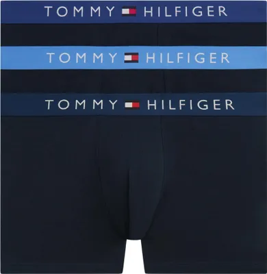 Produktbild von Tommy Hilfiger Herren 3er Pack Boxershorts Trunks mit Logobund, Mehrfarbig (des
