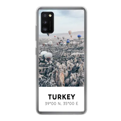 Produktbild von MuchoWow® Handyhülle Schutzhülle Hülle für Samsung Galaxy A41 Türkei - Felsen - Luftballons Silikon Softcase Handy Hülle - Mobiltelefon