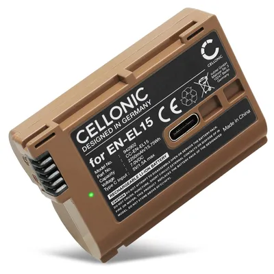 Produktbild von CELLONIC 1x Akku für Kamera Kompatibel mit Nikon D850, D750, 1 V1, EN-EL15c - (2250mAh, 7.4V)