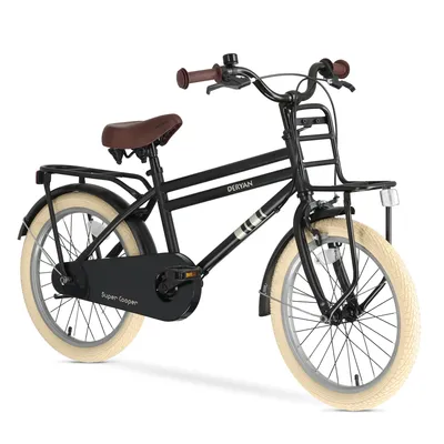 Obrázok produktu pre DERYAN Cooper Detský Bicykel 18 Palcov – Nastaviteľné Riadidlá a Sedadlo – Čierny