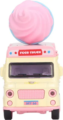 Produktbild von 1:36 Magnetische Induktion Legierung Druckguss Lebensmittel Lkw Kind Licht Musik Zurückziehen Auto Pretend Spielen Spielzeug Eis