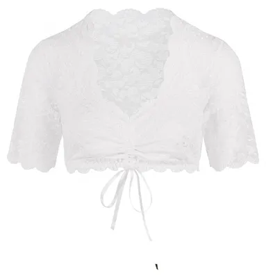 Produktbild von Nina von C. Dirndl Bluse halbarm Spitze floral Weiss
