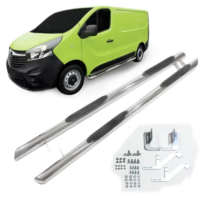 Immagine prodotto di Side Bars Steps Running Boards For Vauxhall Vivaro 2014-Up SWB Chrome