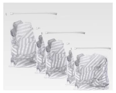 Produktbild von Mesh-Wäschebeutel, Wäschenetze mit Reißverschluss für die Waschmaschine, wiederverwendbare und langlebige Netz-Wäschenetze für Feinwäsche, Unterwäsche und Socken