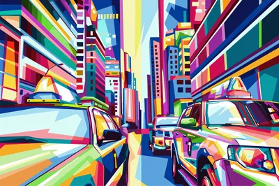 Produktbild von Kunstdruck auf Leinwand - Geometrien in der Stadt - Wanddeko, Canvas cm. 60x90