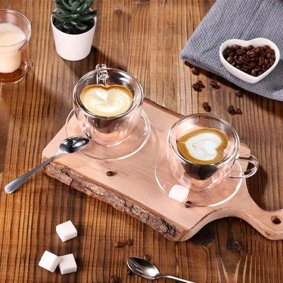Immagine prodotto di Famanu Teeglas-Set – – Set di 2 bicchieri per il caffè