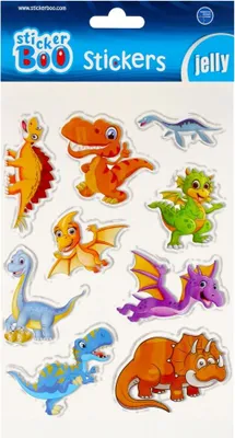 Produktbild von Dinosaurier Aufkleber Boo Gel-Aufkleber