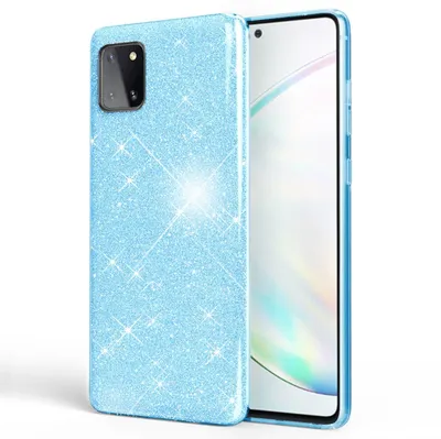 Obrázek produktu pro NALIA Glitter pouzdro na mobilní telefon pro Samsung Galaxy Note 10 Lite, silikonový kryt Blue