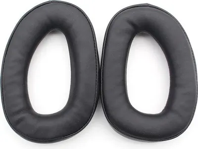 Image de Coussinets d'oreille pour casque audio, noir, une paire.