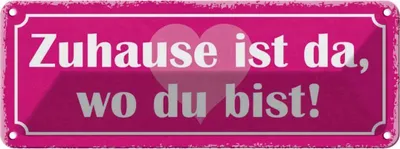 Produktbild von vianmo Blechschild 10x27 cm Zuhause ist da wo du bist Dekoration