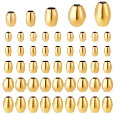 170x ovale Abstandskralen, Edelstahl, gold, 5 Größen, DIY