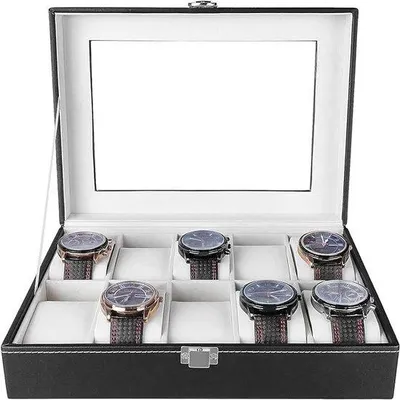 Produktbild von Famanu Uhrenbox mit Uhrenkissen - Schwarz