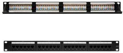 Produktbild von 24-port UTP Kategorie 6 Steckleiste NANOCABLE 10.21.3124 19" RJ45 Schwarz