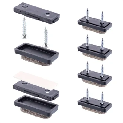 Produktbild von WAGNER QuickClick® Woll-Filzgleiter ULTRASOFT - 8x Schraube, je 4x Basis & Gleiteinsatz 32 x 15 mm, DE Ware - 16770699