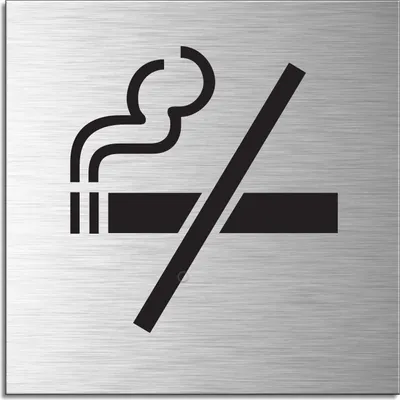 Produktbild von Schild - Rauchen verboten | Türschild 120 x 120 mm Aluminium selbstklebend