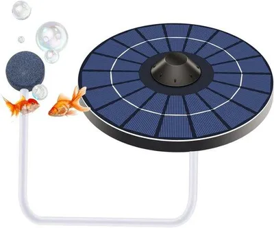 Zdjęcie produktu dla Aerator do stawu – pompa tlenowa do basenów – zwiększenie zawartości tlenu – cicha praca i niskie zużycie energii – 18 x 18 x 5 cm – czarny