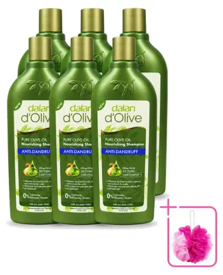 Zdjęcie produktu dla 6 x Szampon przeciwłupieżowy Dalan d'Olive - Nawilżający - 400 ml - Opakowanie ekonomiczne - 6 sztuk