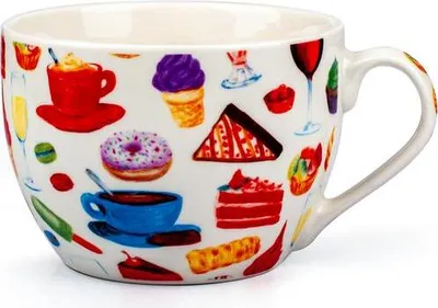 Zdjęcie produktu dla Kubek 470Ml Słodycze Ceramiczny 11,3X7X8Cm