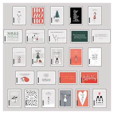 Image de 25 cartes de Noël faites main, partie 1