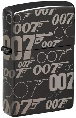 Produktbild von Benzinfeuerzeug Zippo James Bond 007 Gun Logo 60007939, High Polish Black
