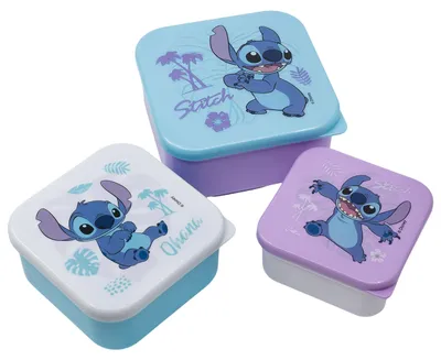 Lunchbox-Set, 3 Stück, verschiedene Motive, 11,5 x 5,5 x 11,5 cm