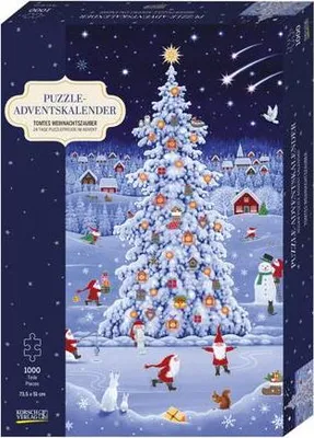 Zdjęcie produktu dla Kalendarz adwentowy z puzzlami „Świąteczna magia Tomte”
