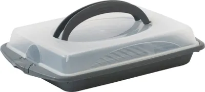 Produktbild von Kela rechteckige Kuchenform mit Deckel, 45 x 30 x 9 cm, grau