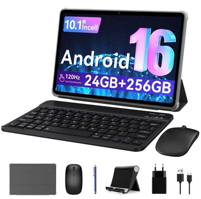 Image de Tablette Android 2026, écran de 10 pouces, 16 Go de RAM, 24 Go de RAM + 256 Go de stockage, avec clavier
