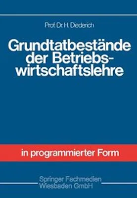 Produktbild von Grundtatbestände der Betriebswirtschaftslehre