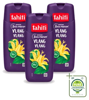 Immagine prodotto di 3 flaconi di gel doccia Tahiti Ylang Ylang - 315 ml ciascuno - confezione grande - 3 pezzi