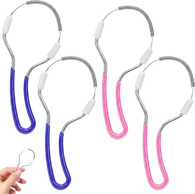 Immagine prodotto di Kit epilatore per il viso, composto da 4 pezzi, con meccanismo a molla, maneggevole, per la rimozione dei peli del viso