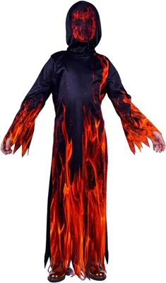 Obrázok produktu pre Halloween kostým deti 110 cm, kostým Sensenman, strašidelný dizajn, pre Halloween oslavu