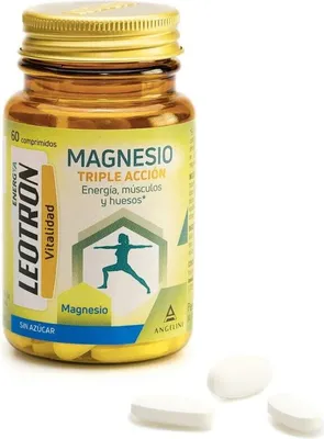 Imagen del producto de Leotron Magnesio, triple acción, 60 tabletas